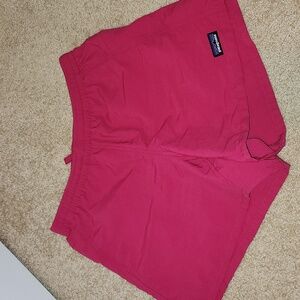 Patagonia Pink 5” Baggies Athletic Shorts Lightweight Elastic Waist